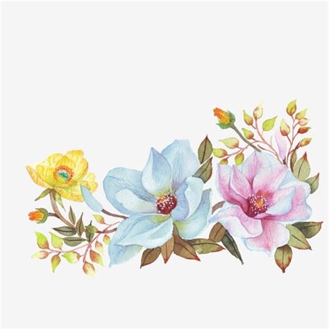 Watercolor Spring Flowers PNG Transparent, Spring Plant Watercolor ...