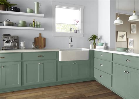 Winchester Green Paint Color Trends | The Perfect Finish by KILZ® | Kitchen cabinet colors ...