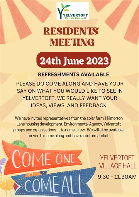 Residents' Meeting - Yelvertoft Parish Council