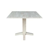International Concepts Kayden 42 in. Round Drop Leaf Pedestal Dining Table - Walmart.com