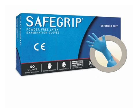 Microflex SafeGrip Powder-Free Latex Gloves Medium:Gloves, Glasses and ...