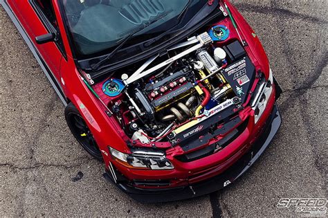 HD wallpaper: black and red Mitsubishi engine bay, Mitsubishi Lancer ...