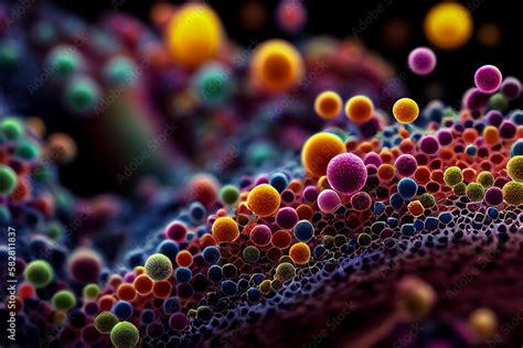 bacteria on the microscope, Hd Wallpaper of Strange bubbles, Colorful bubbles Stock Illustration ...