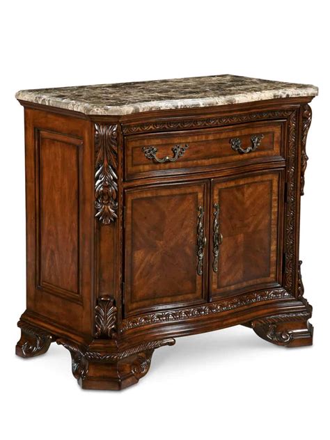 Old World Marble Top Nightstand - ART Furniture