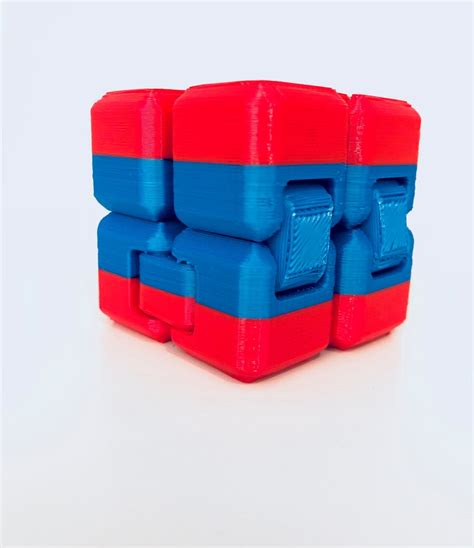 Two Color Fidget Cube Fidget Toy Infinity Cube Fidget Widget Stress Relief 3D Printed Fidget ...