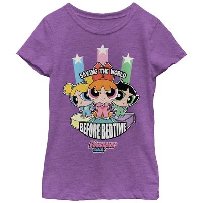 Girl's The Powerpuff Girls Saving The World Before Bedtime T-shirt : Target