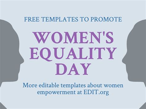 Free Women Equality Day designs & Gender Equality Posters