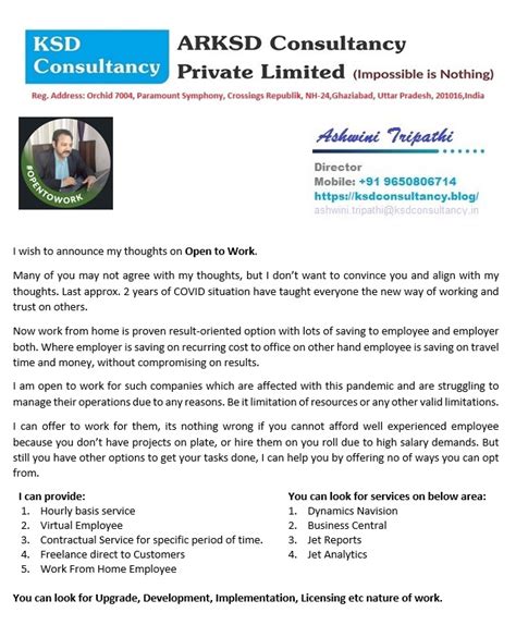 Open To Work – ARKSD Consultancy Private Limited