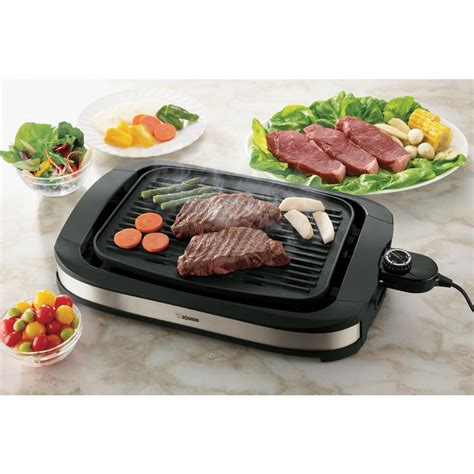 Zojirushi 165 sq. in. Black Stainless Steel Indoor Grill with Removable Plates-EB-DLC10 - The ...