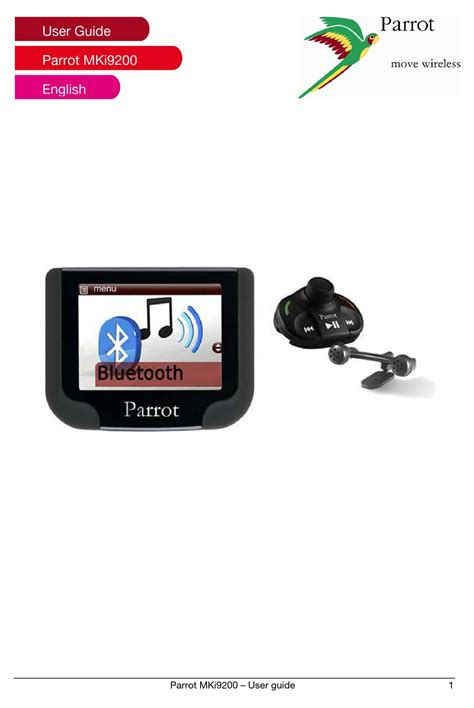 PARROT MKI9200 USER MANUAL Pdf Download | ManualsLib