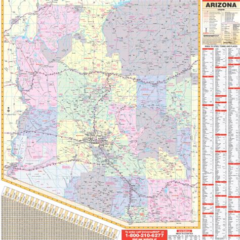 State Roller & Wall Maps - Arizona State Wall Map