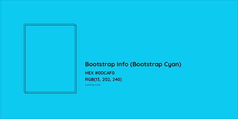 About Bootstrap Info (Bootstrap Cyan) Color - Color codes, similar colors and paints - colorxs.com