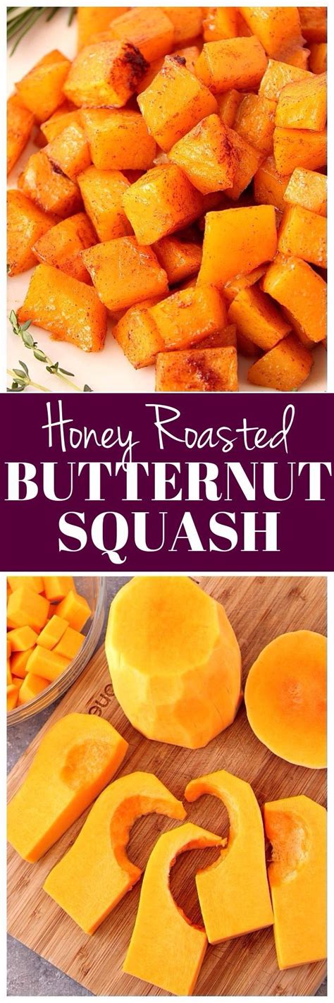 Honey Roasted Butternut Squash Recipe - sweet and spiced butternut squash roasted in t ...