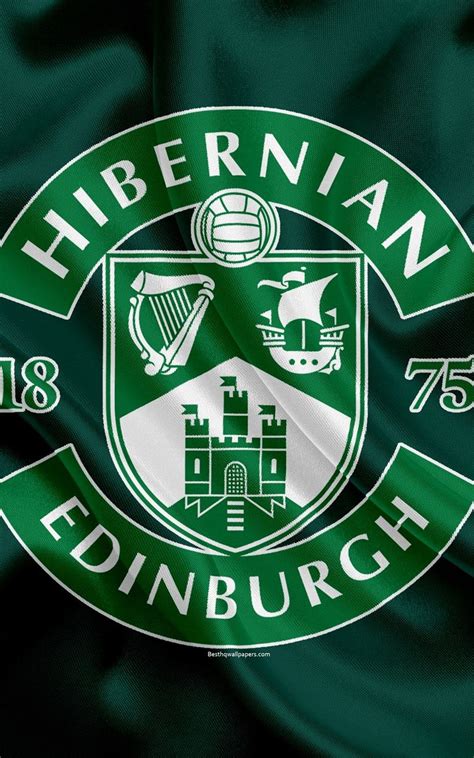 Hibernian FC, 4K, Scottish Football Club, logo, Hibernian emblem, Scottish Premiership, football ...