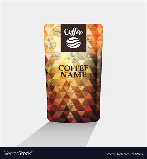 Coffee packaging design template Royalty Free Vector Image