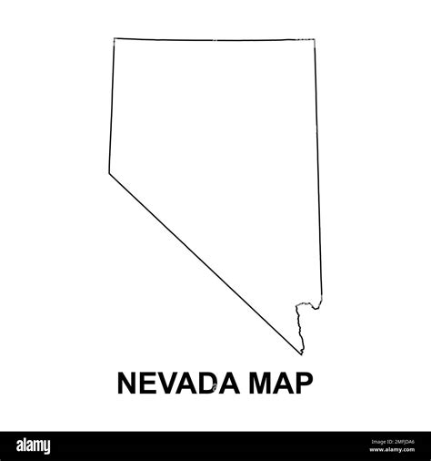 Nevada map shape, united states of america. Flat concept icon symbol ...