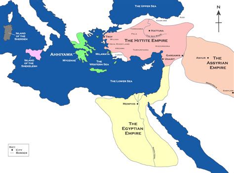 Map of the Hittite Empire and Surrounding States (Illustration) - World History Encyclopedia