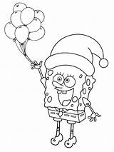 Tasteful Spongebob Christmas coloring Page sketch template