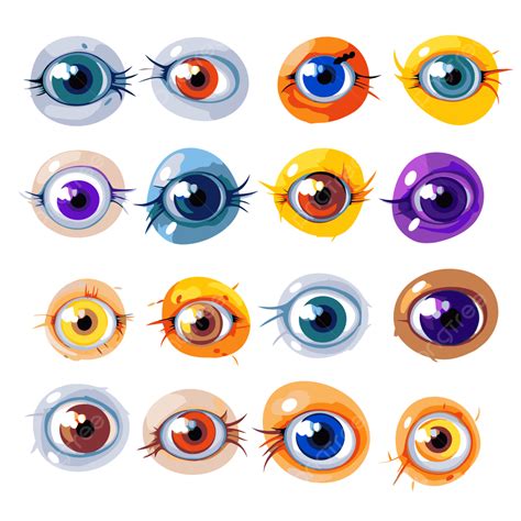 Google Eyes Clipart Colorful Character Eye Sets Vector Illustrations Cartoon, Eyes Clipart ...