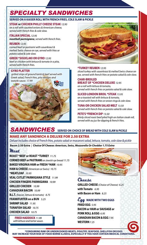 Andy's Diner & Pub Menu