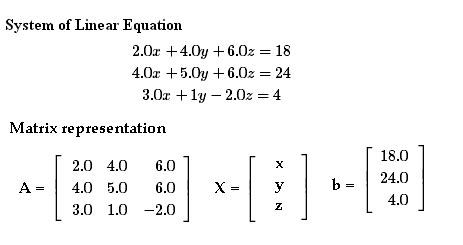 Solving System of Linear Equation by Gaussian Elimination