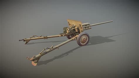 ZiS-2 57mm anti-tank gun - Download Free 3D model by Sergey Filin ...