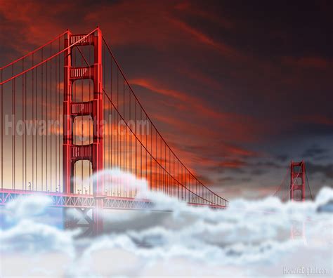 Golden Gate Bridge Dusk Fog Renderings - Howard Digital