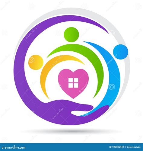 Home for Charity Love Trust Hope People Senior Care Logo Stock Vector ...