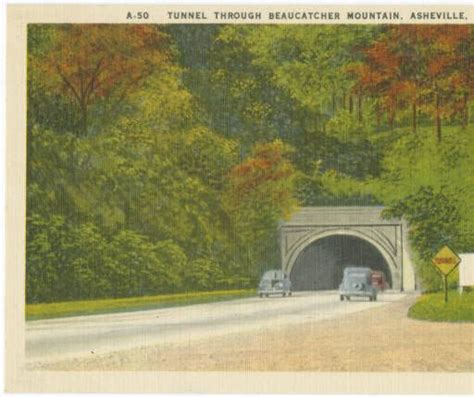 Tunnel Through Beaucatcher Mountain, Asheville, N.C. :: North Carolina Postcards | Camping in ...