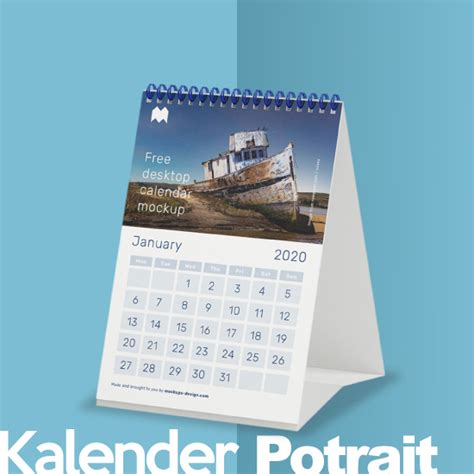 Kalender Duduk Potrait | Metal Digital Printing