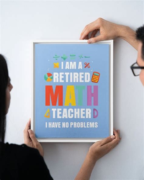 Retired Math Teacher Funny Retirement Quotes For Men Women Premium ...