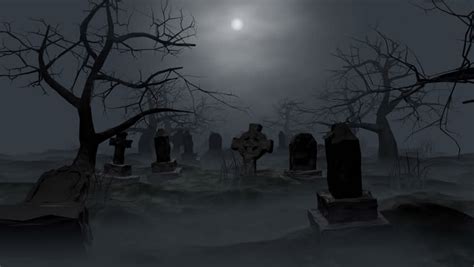 Graveyard Night Stock Footage Video | Shutterstock