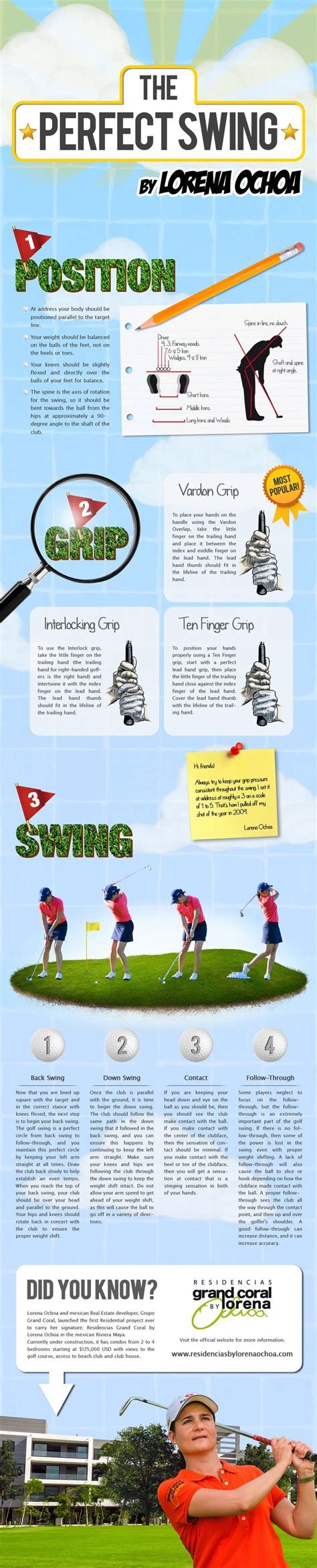 4 Steps For The Perfect Golf Swing | Ladies Golf Wear | Golf tips for beginners, Golf tips, Golf ...