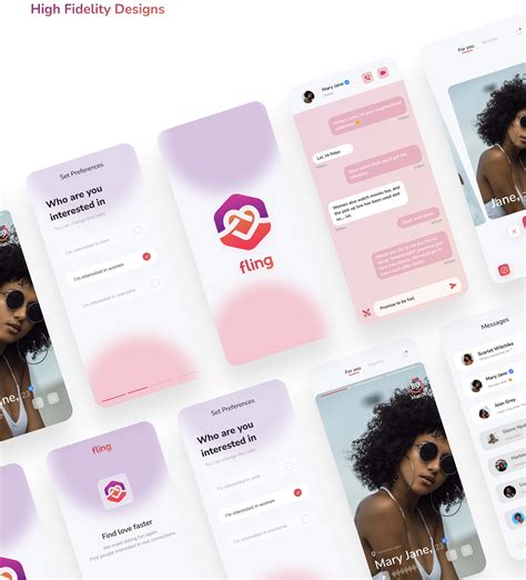 Fling (Dating App) UX Case Study on Behance