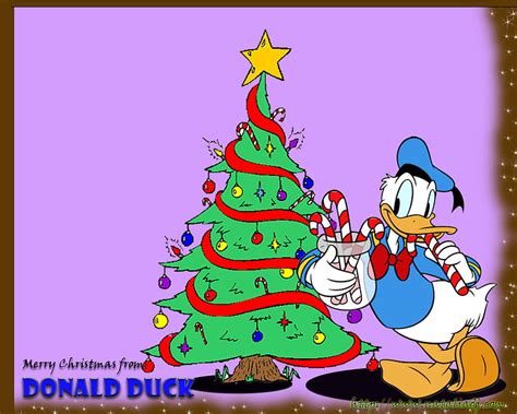 A Donald Duck Christmas, donald duck, candy canes, christmas, christmas tree HD wallpaper | Pxfuel