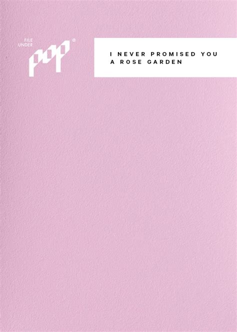 Frame Paint by File Under Pop x TPC - I Never Promised You A Rose Garden