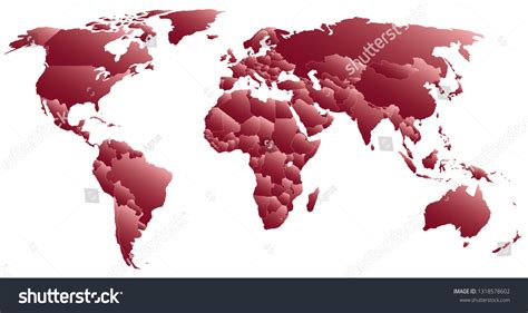 Political World Map Borders Stock Vector (Royalty Free) 1318578602 ...