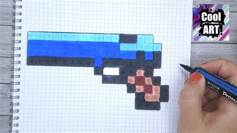 Pixel Art Minecraft Gun