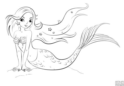 Mermaid Cartoon Drawing Easy | EASY DRAWING STEP