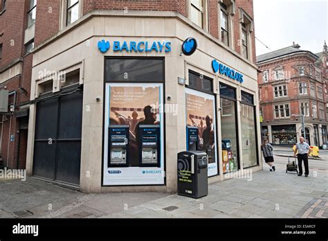 Barclays bank high street Nottingham atm bank machine Stock Photo - Alamy