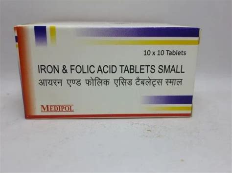 Iron Folic Acid Tablets Small 20mg at Rs 77/strip | Tablets- Biological in New Delhi | ID ...