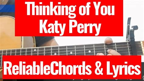 Katy Perry - Thinking Of You Acoustic Karaoke (Chords and Lyrics) Cover - YouTube