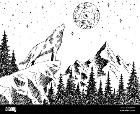 Wolf Howling At The Moon Painting : Wolf Howling At The Moon Painting ...