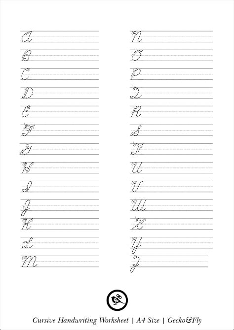 Cursive Tracing Worksheets | Download Printable Cursive Alphabet Free!