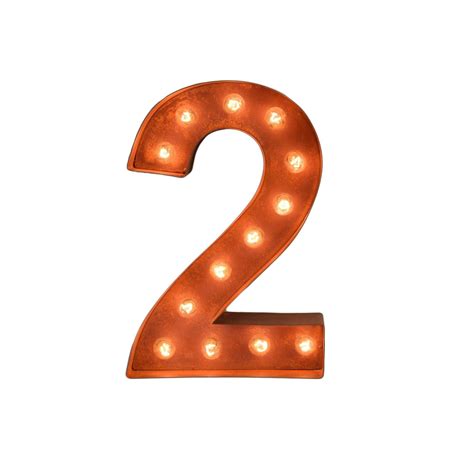 12” Number 2 (Two) Sign Vintage Marquee Lights - Buy Marquee Lights ...