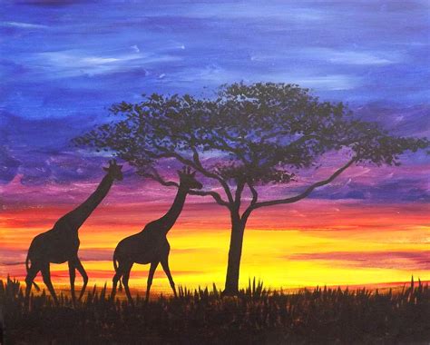 Serengeti Sunset Painting by Darren Robinson | Fine Art America