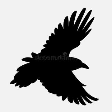 Flying Raven Silhouette Stock Illustrations – 2,796 Flying Raven ...