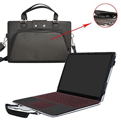 Surface Laptop Case,2 in 1 Accurately Designed Protective PU Leather ...