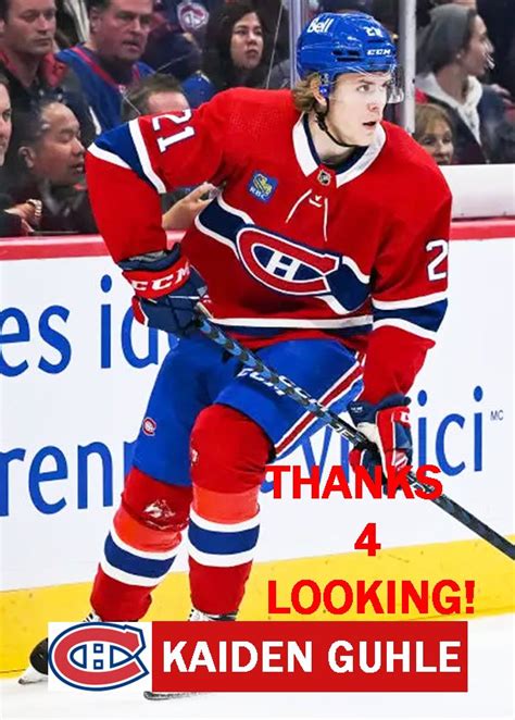 KAIDEN GUHLE 2022-23 MONTREAL CANADIENS HOCKEY CARD