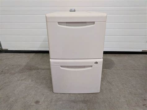 White Rolling Rubbermaid White 2 Drawer Pedestal File by Rubbermaid